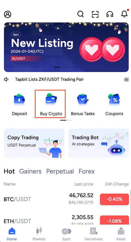 How to Deposit on Tapbit How to Deposit on Tapbit