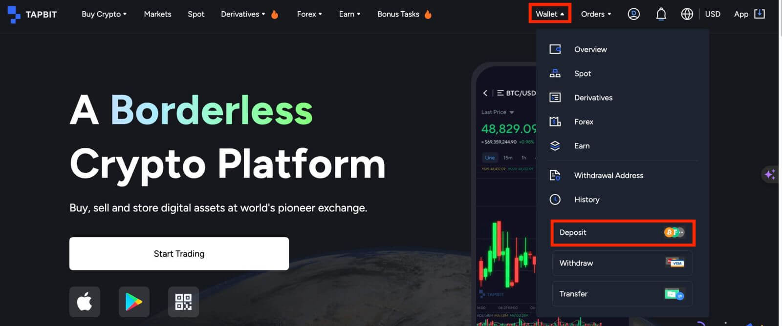 How to Deposit on Tapbit How to Deposit on Tapbit
