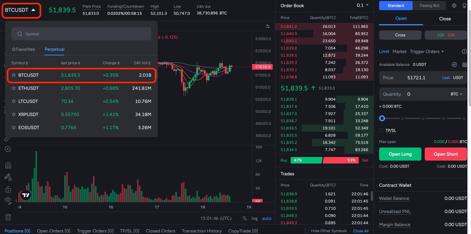 如何在 Tapbit 上进行期货交易 如何在 Tapbit 上进行期货交易
