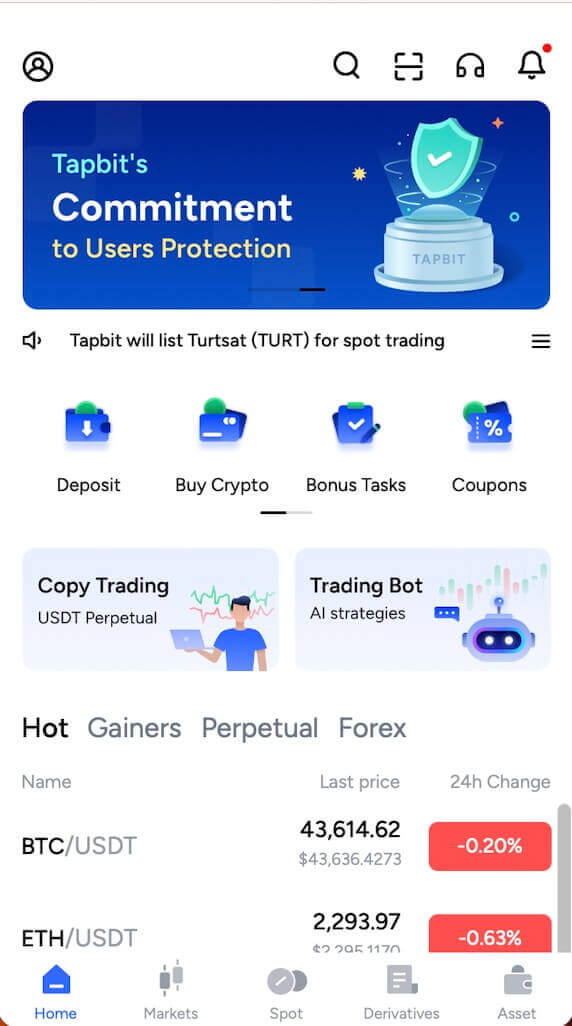 Tapbitのアカウント登録とログイン方法 Tapbitのアカウント登録とログイン方法